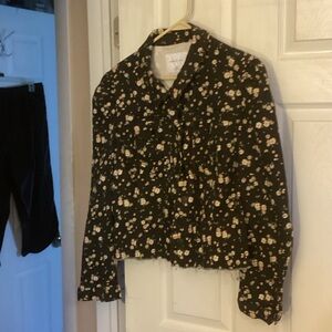 Celebrity Pink Floral Black Shirt